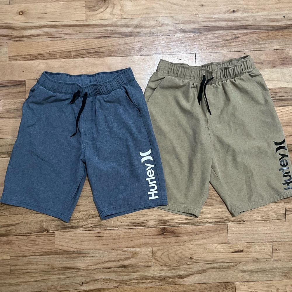 Hurley Men's Blue and Tan Shorts